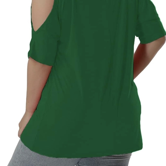 Burgundy In Color, ( Pic Used For Example) Cold Shoulder Top - Picture 2 of 2